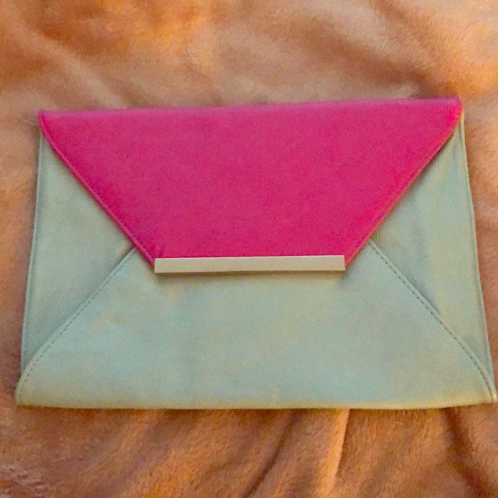 Meghan LA color block envelope clutch